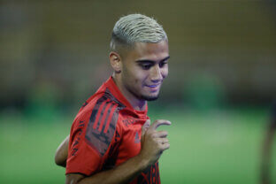 Andreas Pereira em ação pelo Flamengo